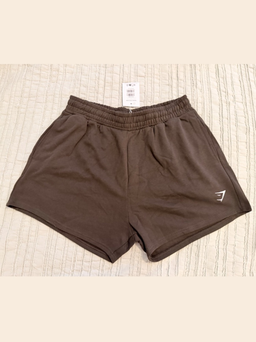 NWT Gymshark Training Fleece Short | Deep Olive Green | Drawstring | Size L - Picture 2 of 9